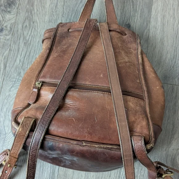 Vintage Coach Cognac Leather Backpack - Picture 2 of 16